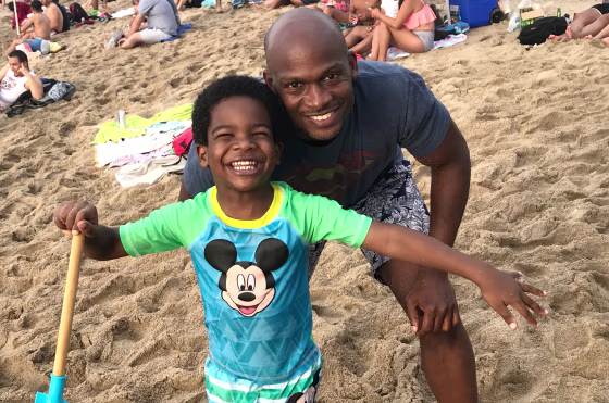 Dennis Williams and his son.