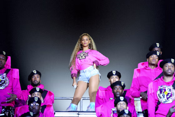 Image: Beyonce performs at Coachella in 2018.