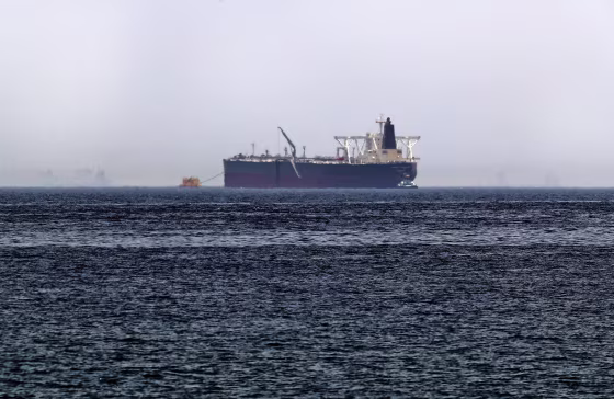 Image: Crude oil tanker, Amjad, which was one of two reported tankers that were damaged in mysterious \"sabotage attacks\", off the coast of the Gulf emirate of Fujairah