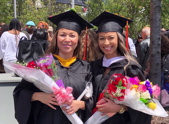 Sandra Murillo and her daughter, Katherinn Lopez-Murillo, who graduated from William Paterson University together on May 15.
