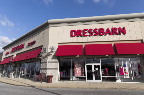 Image: A DressBarn retail store front in Hagerstown, Maryland