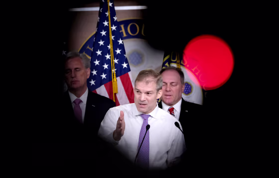 Image: Rep. Jim Jordan, R-Ohio, speaks at a news conference in Washington on April 10, 2019.