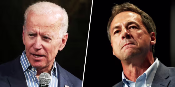 Image: Presidential candidates Joe Biden and Steve Bullock.