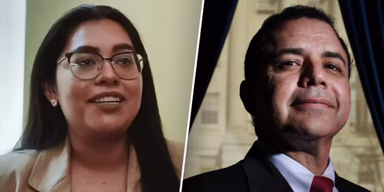 Jessica Cisneros and Henry Cuellar