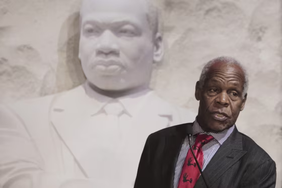 Danny Glover addresses attendees at the 5000 Role Models of Excellence Project 26th Annual Dr. Martin Luther King Jr. Scholarship Breakfast at The Miami Beach Convention Center on Jan. 21, 2019.