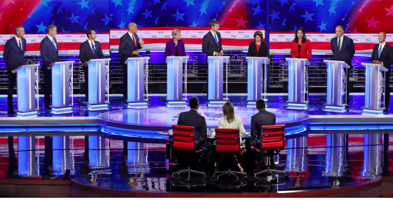Image: Democratic Presidential Candidates Participate In First Debate Of 2020 Election Over Two Nights