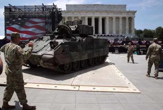 Image: Washington Prepares For President Trump's Speech On The Fourth Of July