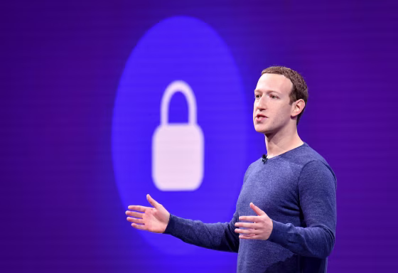 Image:  Facebook CEO Mark Zuckerberg speaks during the annual F8 summit at the San Jose McEnery Convention Center in San Jose