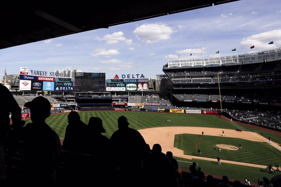 Image: Fans leave Yankee Stadium in New York on Aug. 12, 2019.