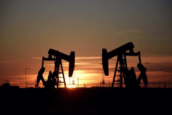 Image: Pump jacks at an oil field in Midland, Texas, on Aug. 22, 2018.