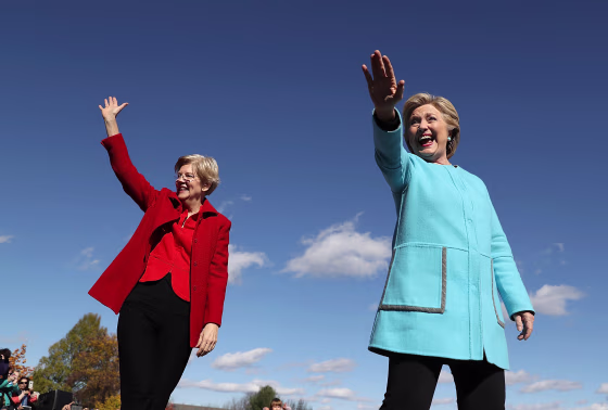 Image: Elizabeth Warren Hillary Clinton