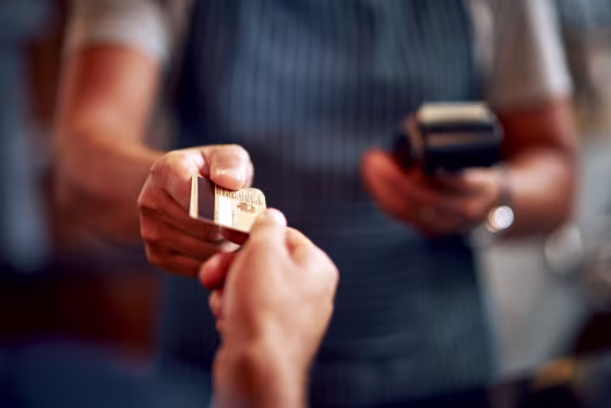 Paying with a credit card