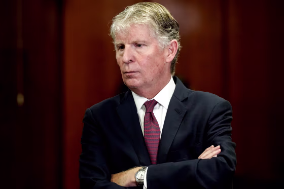 Image: Manhattan District Attorney Cy Vance attends a news conference in New York in 2018.