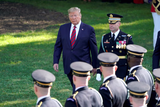 Image: U.S. President Trump welcomes Australia?EUR(TM)s Prime Minister Morrison at White House arrival ceremony in Washington