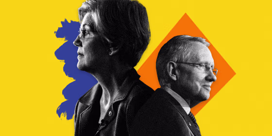 Image: Elizabeth Warren and Harry Reid.