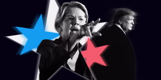 Image: Sen. Elizabeth Warren and President Donald Trump