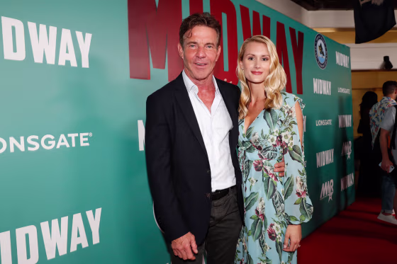 Image: Dennis Quaid, finacee Laura Savoie