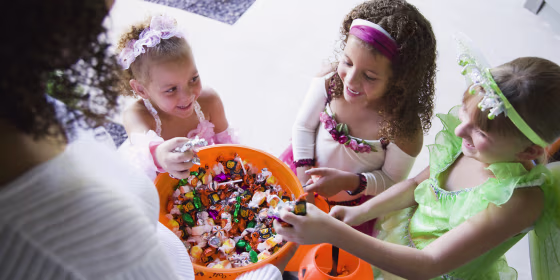 Children on Halloween