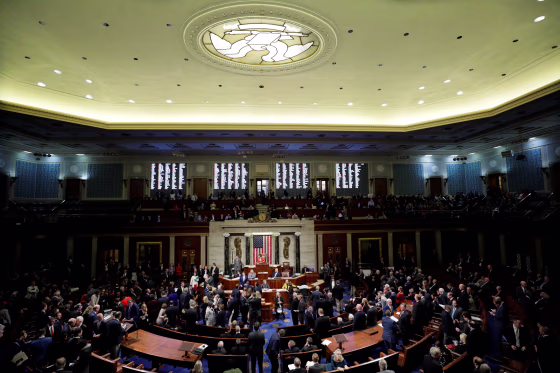 Image: U.S. House of Representatives votes on resolution in impeachment inquiry of U.S. President Trump on Capitol Hill in Washington