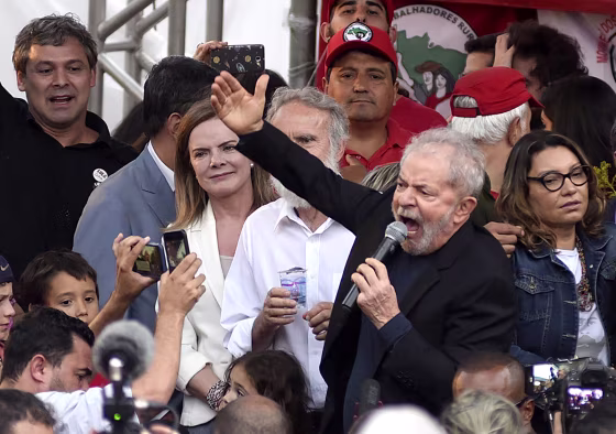 Image: FILE: Former President Of Brazil 'Lula' Da Silva Is Released From Prison BRAZIL-JUSTICE-LULA DA SILVA-RELEASE