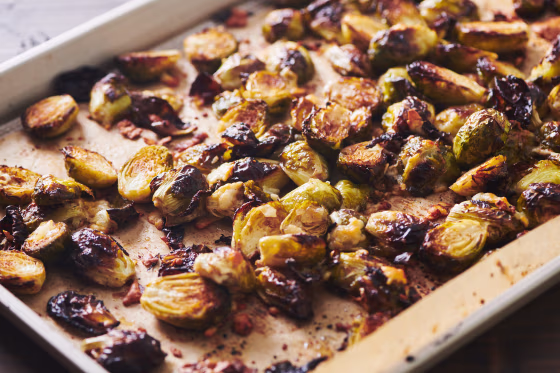 These roasted Brussels sprouts can be served hot or cold.