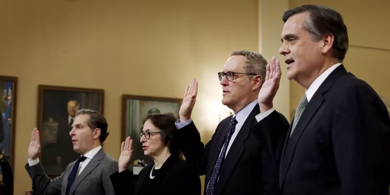 Image: Noah Feldman, Pamela Karlan, Jonathan Turley, Michael Gerhardt