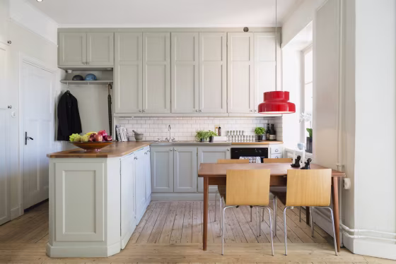 Interior of domestic kitchen