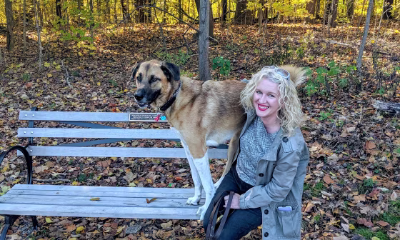 Dana McMahan and her dog cash on a good hair day