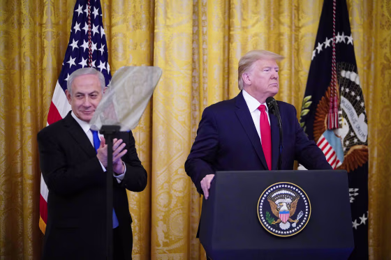 Image: President Donald Trump and Israel's Prime Minister Benjamin Netanyahu