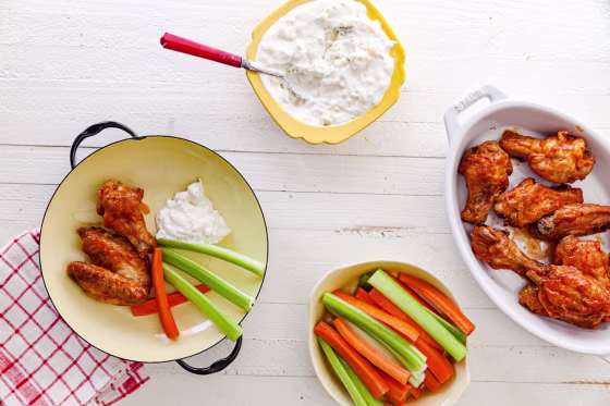 Looking to lighten up your Super Bowl calorie load? Make these traditional buffalo wings in the air fryer.