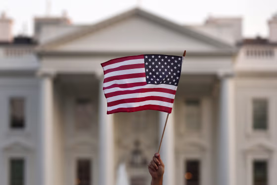 Image: American Flag, White House