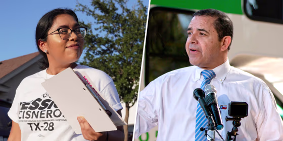 Jessica Cisneros and Rep. Henry Cuellar.