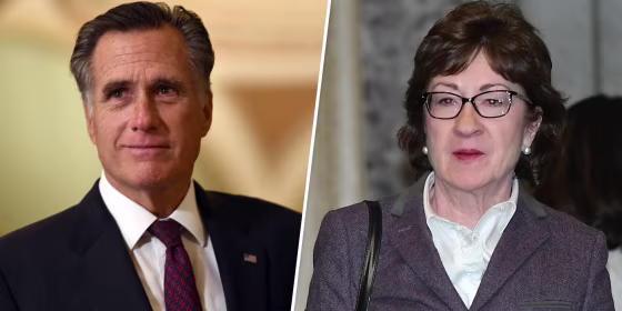 Image: Mitt Romney Susan Collins
