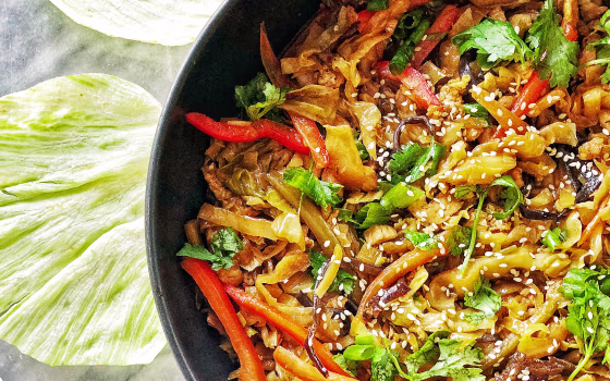 Moo Shu chicken lettuce wraps