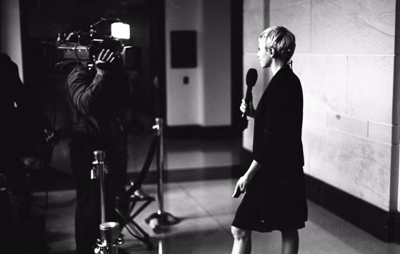 NBC News correspondent Leigh Ann Caldwell during an interview on Capitol Hill.