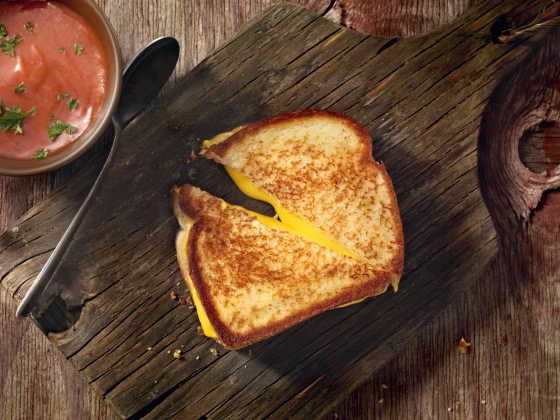 Grilled Cheese Sandwich With Tomato Soup