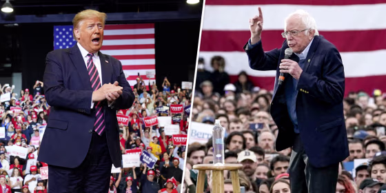 President Donald Trump, Sen. Bernie Sanders, I-Vt.