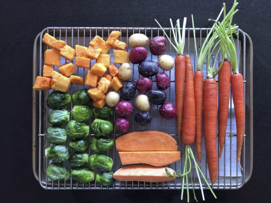 The key to roasting and grilling is having the natural sugars in the vegetables browned and caramelized, resulting in both great texture and flavor.