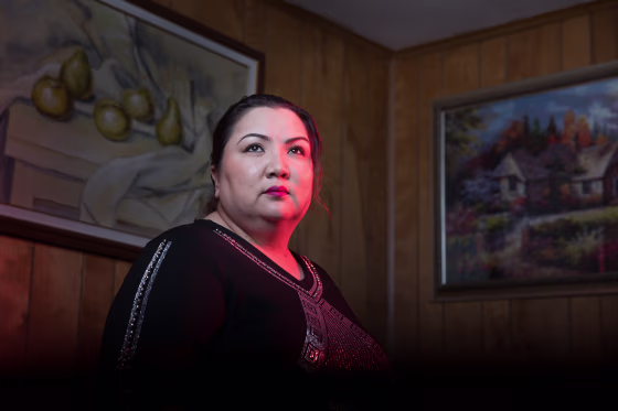 Image: Zumrat Dawut told the AP that in China, a doctor tied her fallopian tubes.