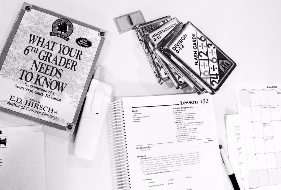 Image: Teaching aids and exercise books for homeschooling