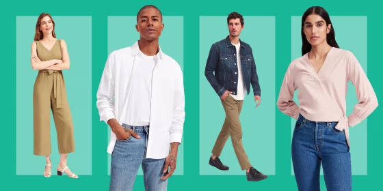 Everlane is having a summer sale on items including The Japanese GoWeave Essential Jumpsuit, The Standard Fit Performance Dress Shirt, The Denim Jacket and The Washable Silk Wrap Top.