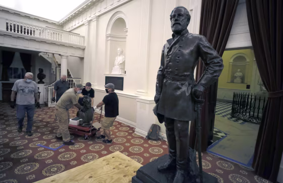 Image: Virginia State Capitol confederate monuments removed
