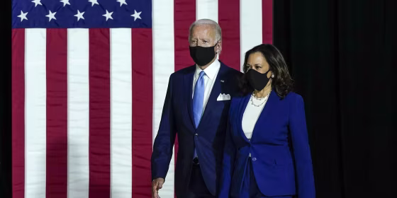 Image: Joe Biden and Running Mate Kamala Harris Deliver Remarks In Delaware