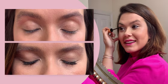 Woman applying Charlotte Tilbury mascara