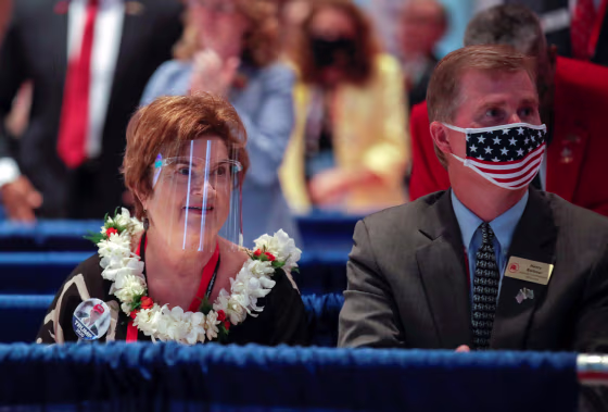 Image: U.S. President Donald Trump makes an appearance at the Republican National Convention in Charlotte