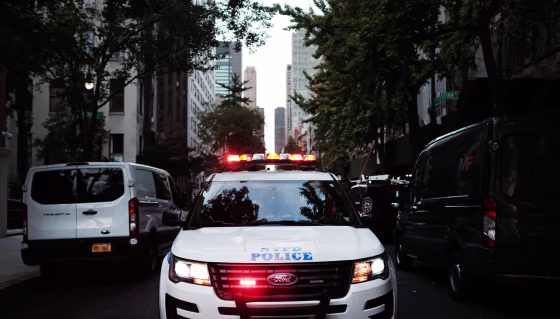 Police respond to a call in New York City.