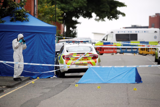 Image: Scene of reported stabbings in Birmingham