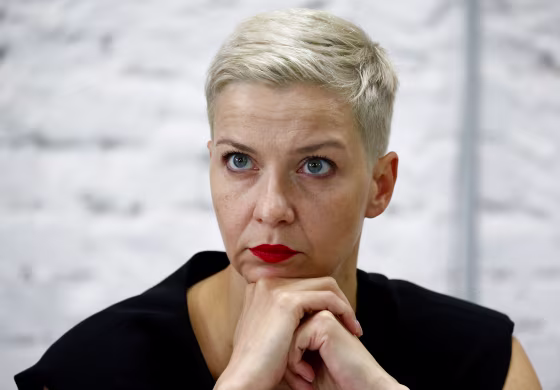 Image: Politician and representative of the Coordination Council for members of the Belarusian opposition Maria Kolesnikova attends a news conference in Minsk, Belaru