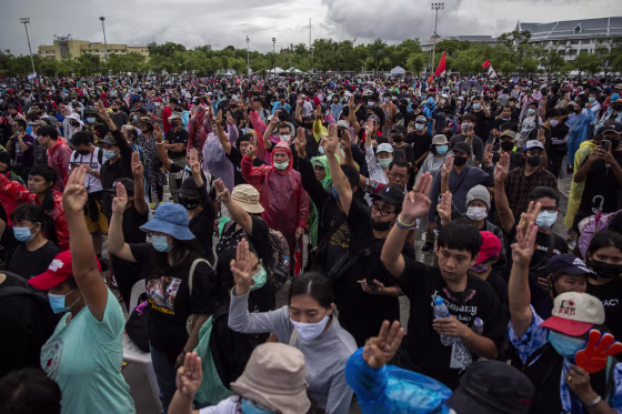 Image: Thousands Gather For Anti-Governent Demonstrations In Bangkok