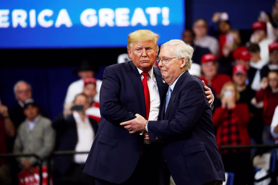 Image: President Donald Trump holds a campaign rally in Lexington, Kentucky